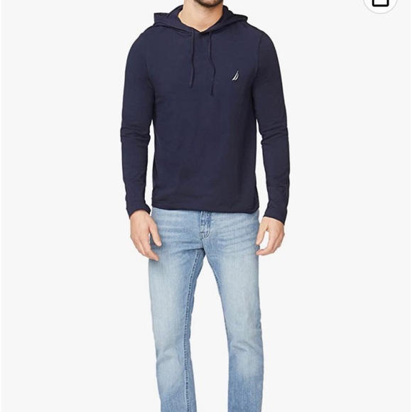 Nautica Men’s Marine Blue Hoodie T-Shirt | Size XL | NWT - Picture 4 of 5